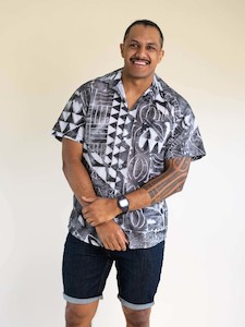 Mens Shirts: Taputu Shirt - Stone