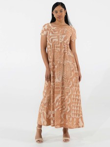 Occasional Wear: Tarani Dress Long - Sandstone
