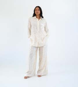 Women New: Moeana Cupro Pleat Pant - Cream