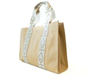 Tav Tote Bags: Tav Handbag - Beige