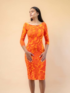 Lydia Dress - Tangerine