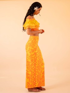 Best Selling: Mahina Skirt Long - Saffron