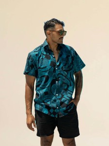 Taputu Shirt - Turquoise Pearl
