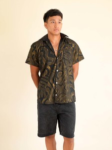 Mens Shirts: Taputu Shirt - Gold