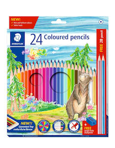 Art Supplies: Natural hexagonal coloured pencils 24 pack