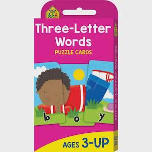 School Zone: Three-Letter Words Puzzle Cards (2017 Ed)