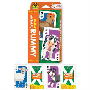 School Zone Farm Animal Rummy Flash Card Game