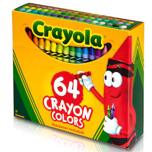 Art Supplies: Crayola Crayons With Sharpener 64Pk