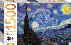 Mindbogglers Gold: Starry Night by Van Gogh 1500pc Jigsaw