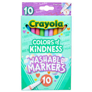Art Supplies: Crayola Colors of Kindness Fineline Washable Markers 10Pk