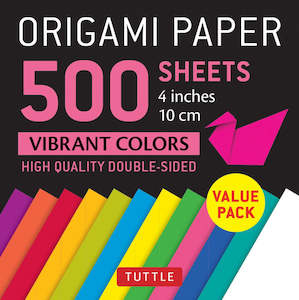 Art Supplies: Origami Paper 500 sheets Vibrant Colors 4" (10 cm)