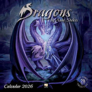Art Books: Dragons by Anne Stokes Wall Calendar 2026 (Art Calendar)