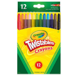 2022 School Stationery: CRAYOLA TWISTABLE CRAYONS PK 12
