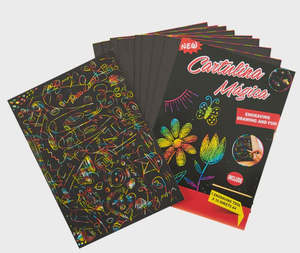 Art Supplies: Engraving Cardboard Rainbow A4/10 sheets