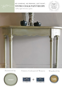 Vintro Paint Recipes: Softly aged shimmery green