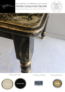 Vintro Paint Recipes: Textured distressed rustic with a touch of luxe