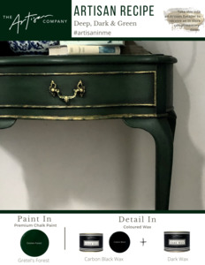 Artisan Paint Recipes: Deep, Dark & Green (video on Carbon Black Waxing)