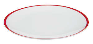 red stripe coupe dinner plate