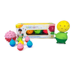 Sensory Balls: Lalaboom Sensory Balls (3 Sensory Balls & 12pc Beads)