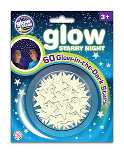 Kids Room Decor: Glow Starry Night, 60pcs