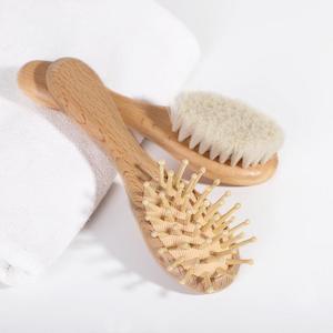 Gift Set: Goat Wool Baby Hair Brush Comb Gift Set