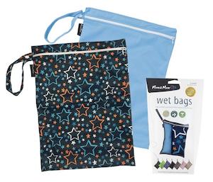 Mum 2 Mum: Mum 2 Mum Wet Bags (2 Pack) - Stars & Sky Blue
