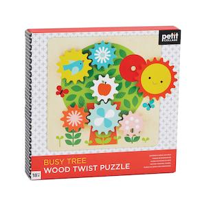 Petit Collage: Petit Collage: Busy Tree Wooden Twist Puzzle (18m+)