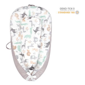 Sleep: Taylorson Baby Sleeping Pod (90cm x 50cm) - Happy Wild Animals