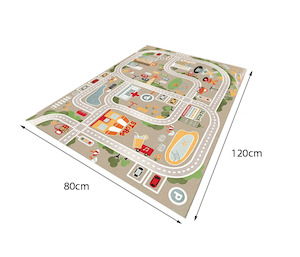 Play Mat: Kids' Road Map Play Mat - Busy City 80x120cm