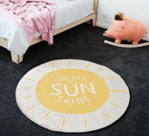 Play Mat: Kids Room Rug | Nursery Room Decor - You Are My Sunshine 80cm