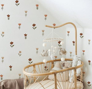 Wall Decals: Floral Wall Decals - 36pcs