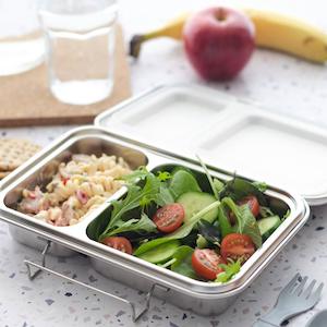 Lunch Boxes Drink Bottles: Nestling Stainless Steel Duo Bento Box