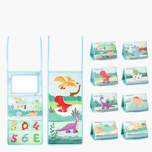 Baby Soft Books: Engaging Tummy Time Toy - Baby Sensory Mirror - Dinosaur