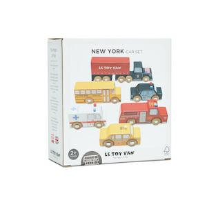 Le Toy Van: Le Toy Van New York Set of Wooden Cars (2 years+)