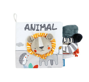 Baby Soft Books: Baby Soft Crinkle Sensory Book with Plush Toy Tails - Animals