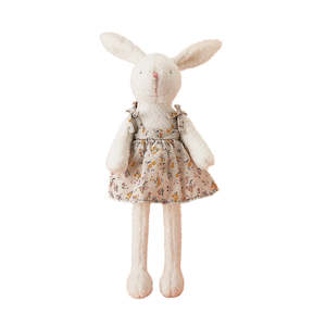 Soft Plush Toys: Summer Floral Dress Cream White Bunny Plush Doll - Summer (45cm)