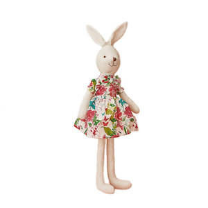 Floral Dress Bunny Comfort Play Doll - Faye (40cm)