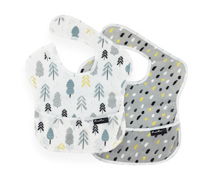 Mum 2 Mum: Waterproof Wonder Bib - Short Sleeve Baby Bib (2 Pack)