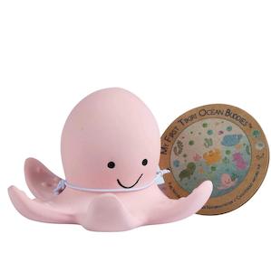 Octopus - Organic Baby Teether Rattle & Bath Toy