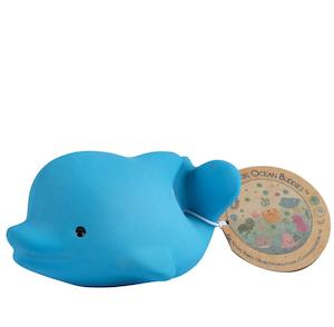Dolphin - Natural Rubber Baby Teether Rattle & Bath Toy