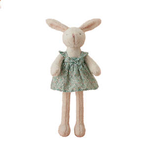 Big Easter Sale 2023: Green Floral Dress Pink Bunny Plush Doll - Gemma (45cm)