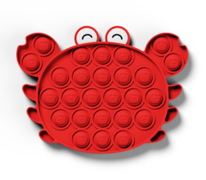Kids Toys Gifts: Silicone Push Pop It Bubble Fidget Toy - Crab