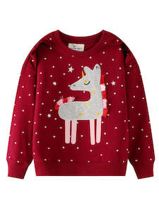 100% Cotton Unicorn & Stars Girl Sweater (2-7 years)