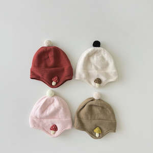 Kids Clothing Accessories: Autumn/Winter Mushroom Baby/Toddler Knitted Beanie (8-36 months)