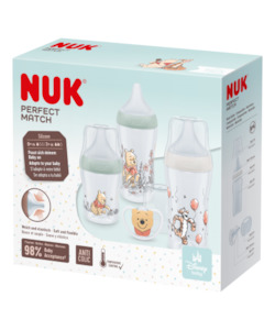 Gift Set: NUK Disney Winnie Pooh Perfect Match Set - Baby Bottles + Baby Soother