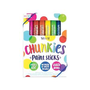 Books Stationery: Ooly Chunkies Paint Sticks - Set of 12 (3 years+)