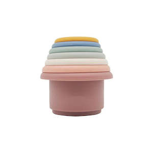 Clearance Outlet Sale: Stacking Cups | Tower Blocks - Peach & Yellow