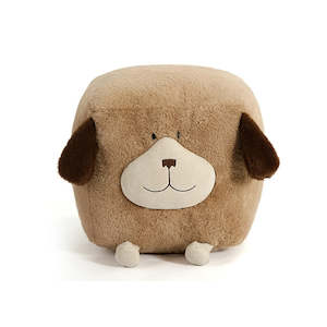 Kids Room Decor: Plush Animal Bean Bag Stool for Kids with Inner Liner (Filled Beans) - Puppy | Lamb