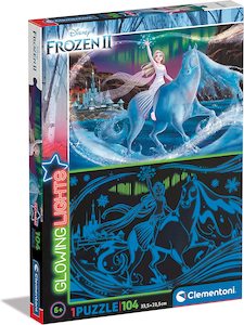 GLOWING LIGHTS: 104pc Frozen 2 (Glowing) Puzzle (6 years+)