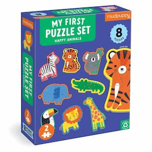 Kids Toys Gifts: Mudpuppy Happy Animals 2 Piece My First Puzzles (2 years+)